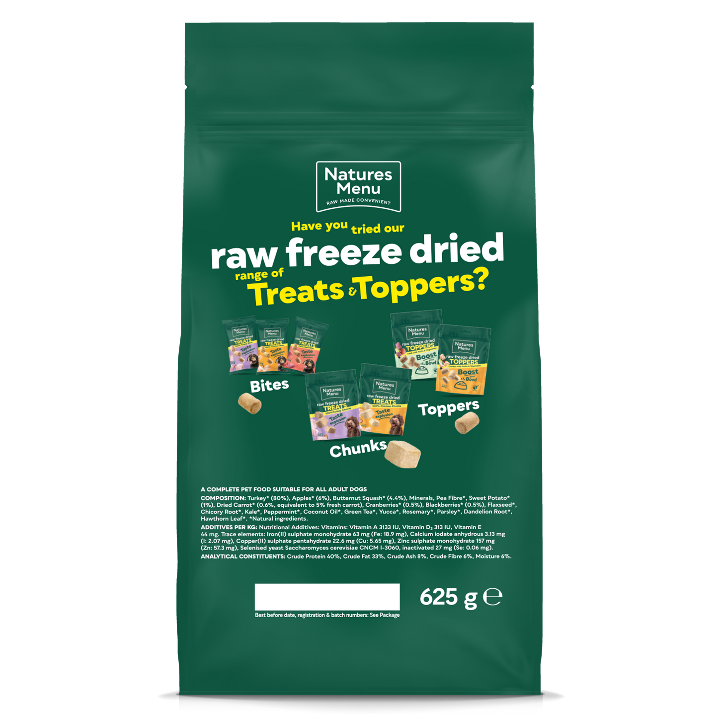 NATURES MENU 80% Turkey Freeze Dried Nuggets
