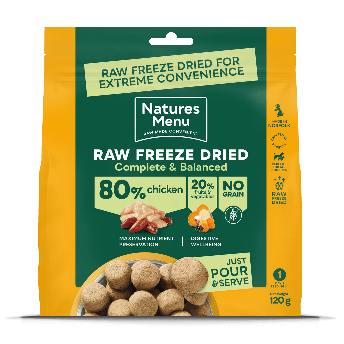 NATURES MENU 80% Chicken Freeze Dried Nuggets