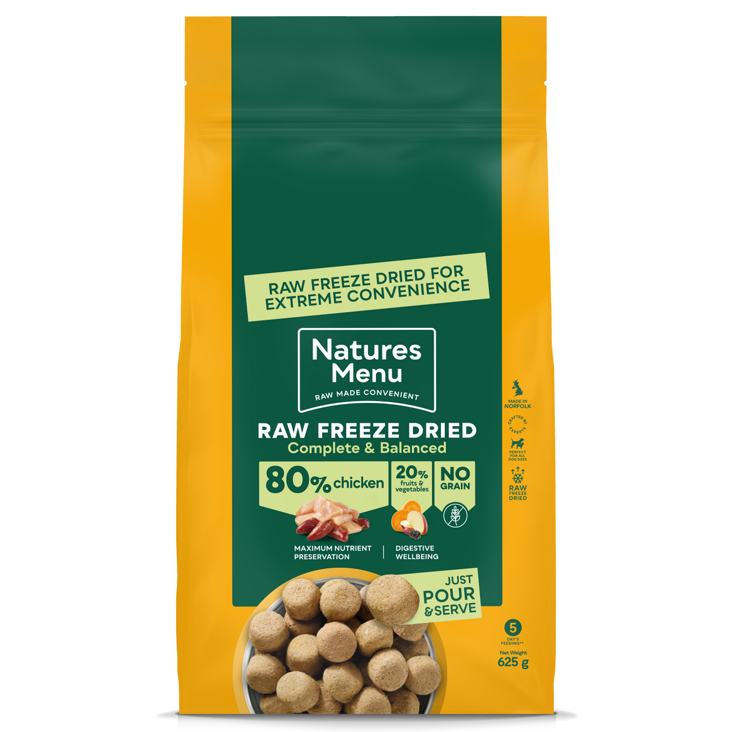 NATURES MENU 80% Chicken Freeze Dried Nuggets