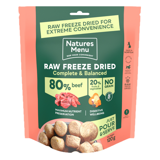 NATURES MENU 80% Beef Freeze Dried Nuggets