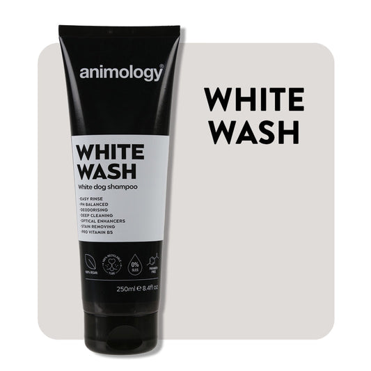 animology white wash white dog shampoo 250ml