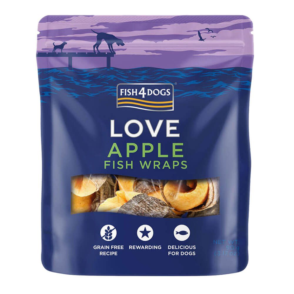 FISH4DOGS LOVE APPLE FISH WRAPS 100g