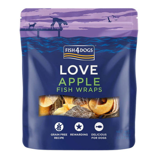 FISH4DOGS LOVE APPLE FISH WRAPS 100g