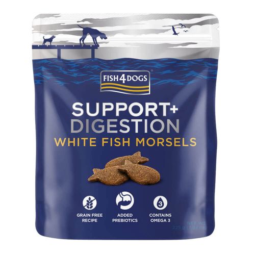 FISH4DOGS SUPPORT+ DIGESTION WHITE FISH MORSELS 225g