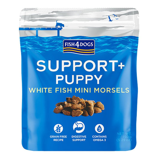 FISH4DOGS SUPPORT+ PUPPY WHITE FISH MINI MORSELS