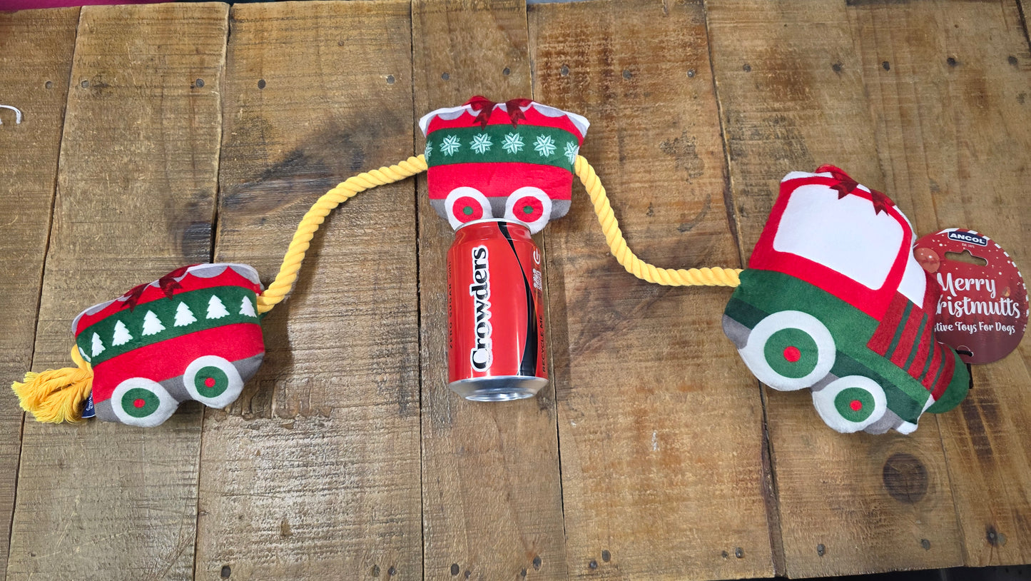 Ancol xmas express dog rope toy ( CLEARANCE )