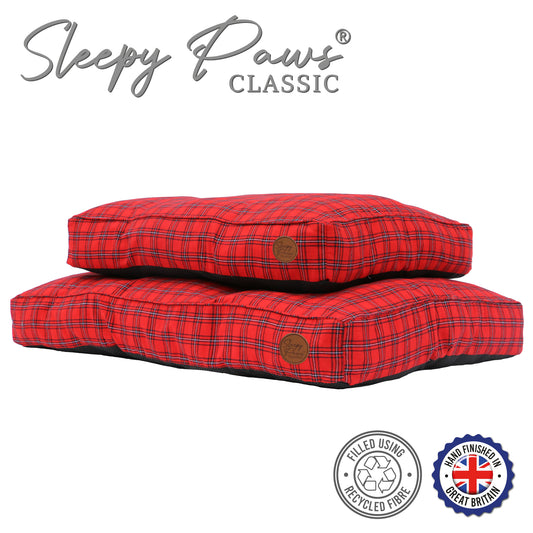 ANCOL RED TARTAN DONUT BED / MATRESS'S