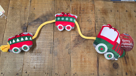 Ancol xmas express dog rope toy ( CLEARANCE )