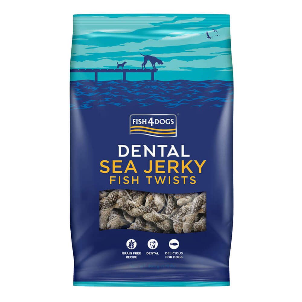 FISH4DOGS DENTAL SEA JERKY FISH TWISTS 100g